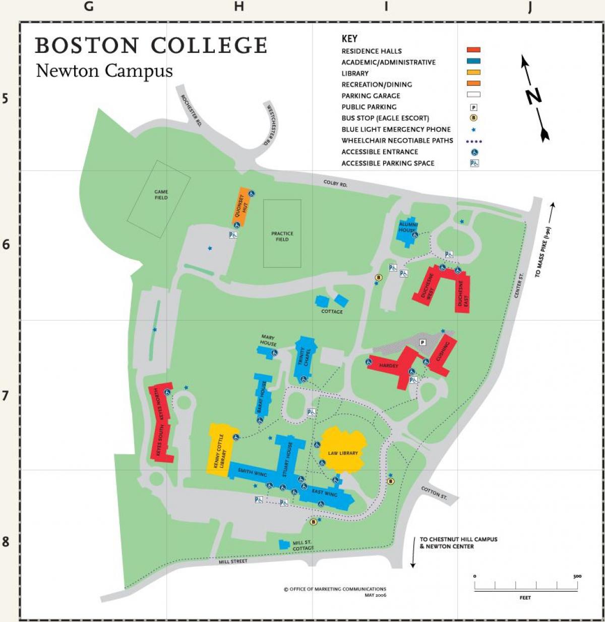 地図のボストン大学