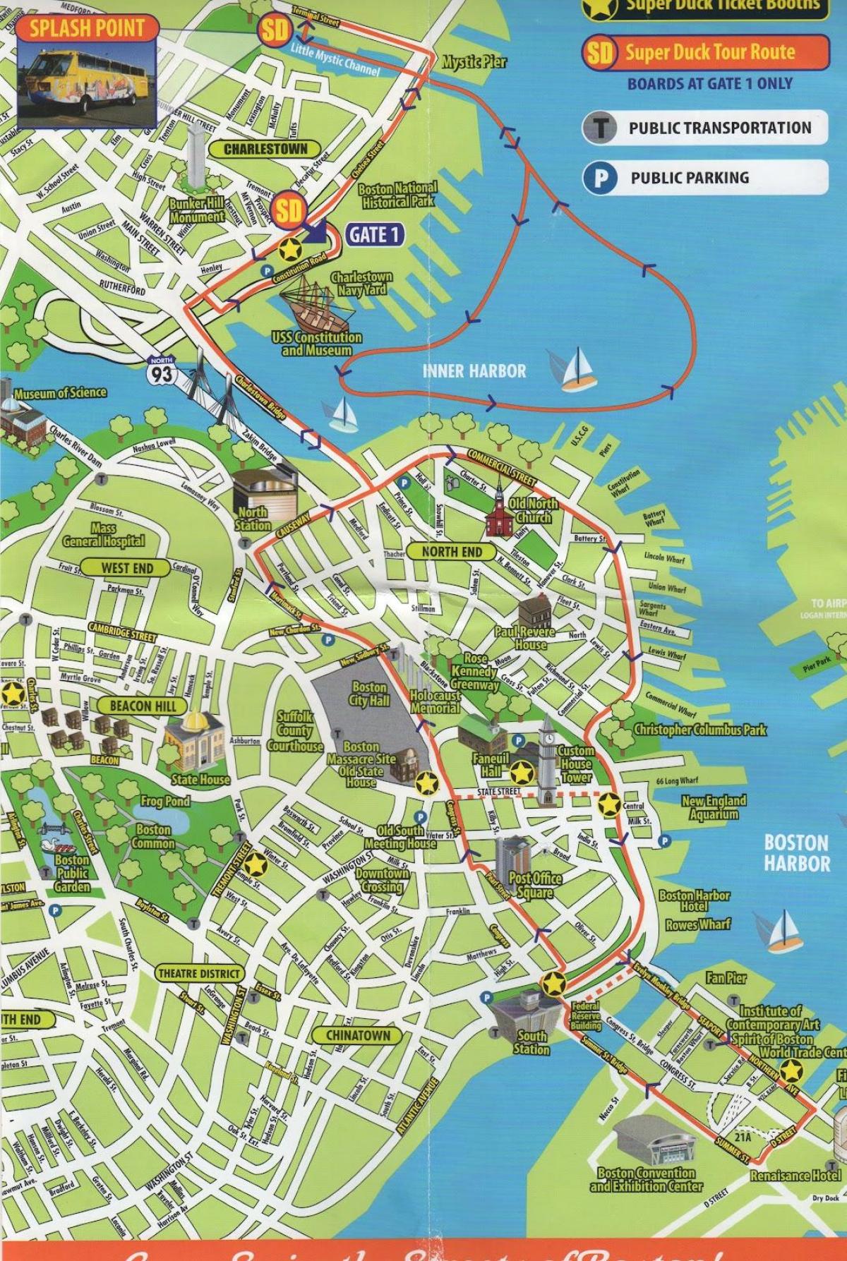 ボストン観光地図 地図のボストン観光の拠点 米国