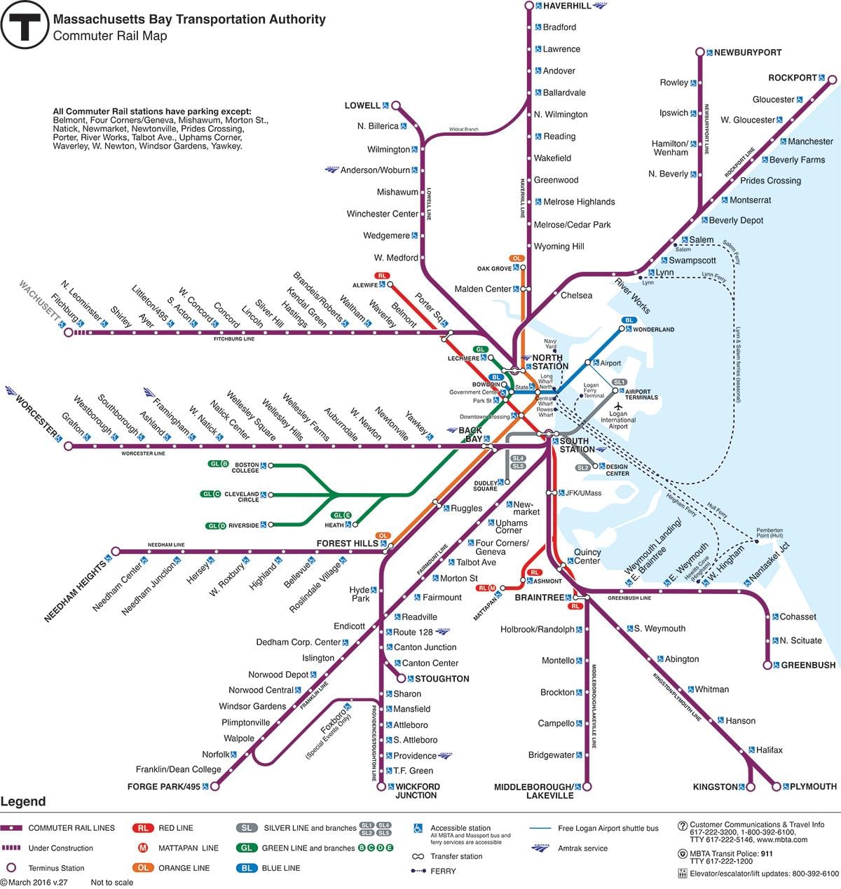 ボストン駅の地図