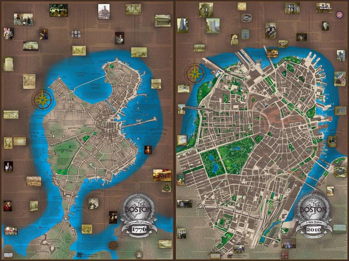 地図のボストン1776
