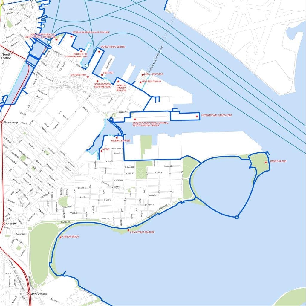 ハーバーウォボストンの地図