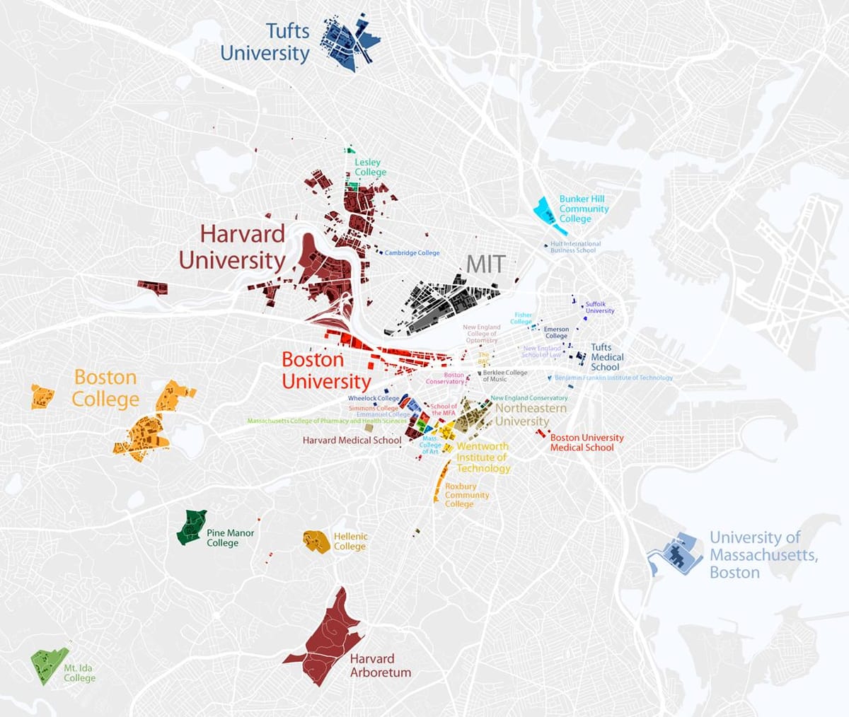 地図のボストン大学