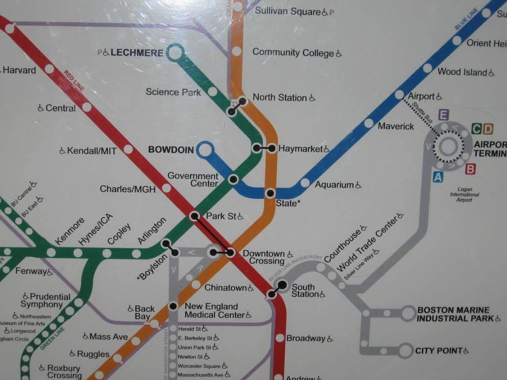 ボストンの南駅前の地図