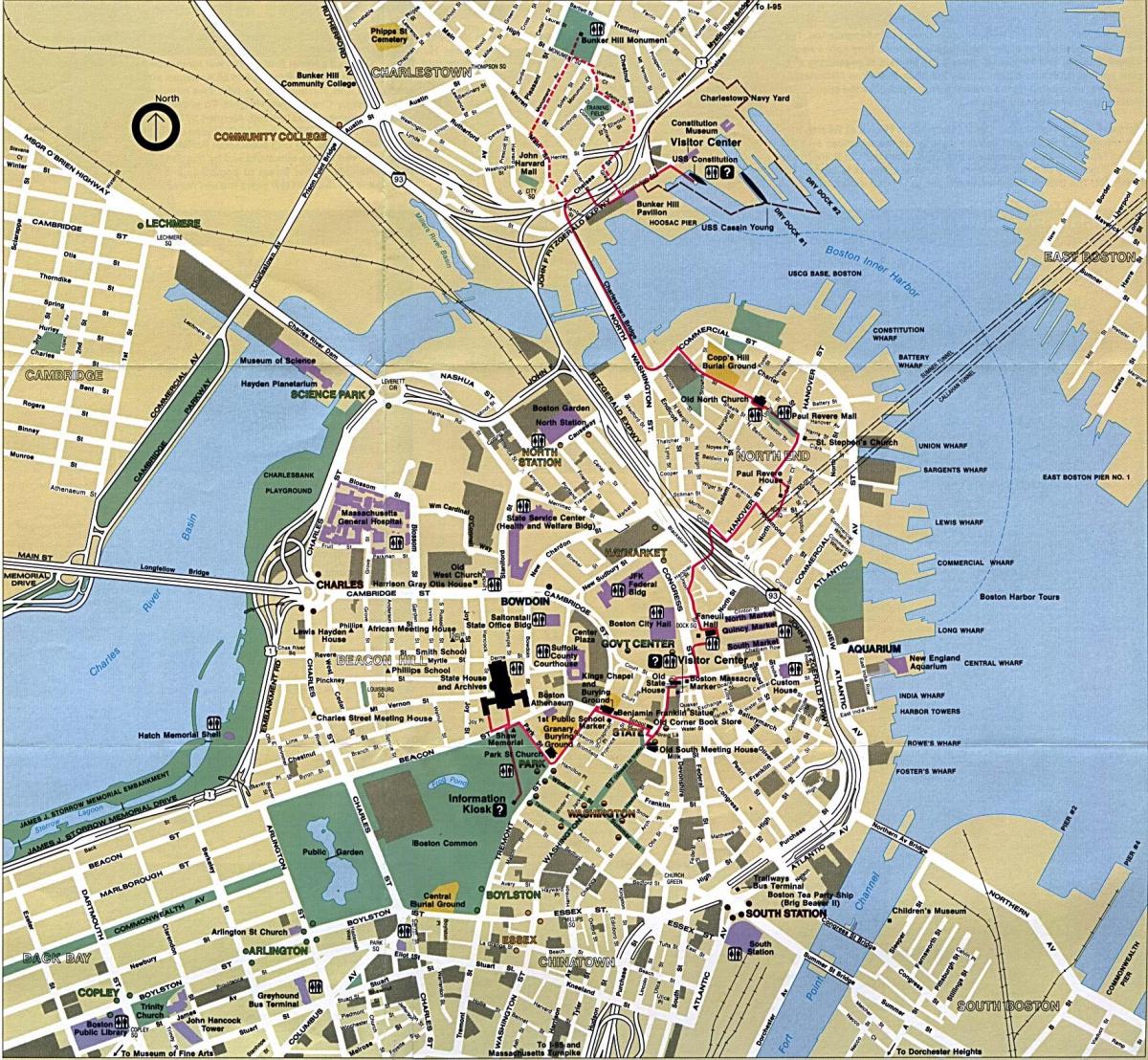 ボストン市内地図