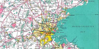 地図の大ボストン地区
