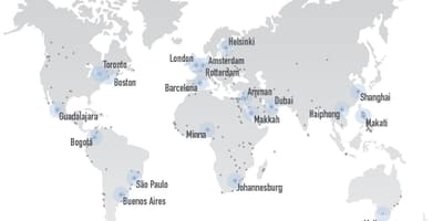 ボストンの世界地図