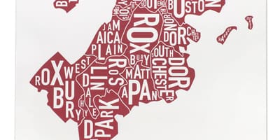 都市ボストンの地図