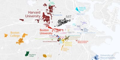 地図のボストン大学