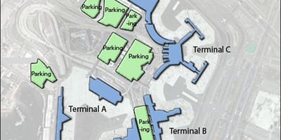 地図のボストン-ローガン空港