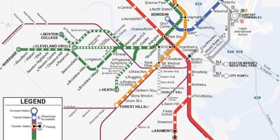 オレンジラインボストンの地図