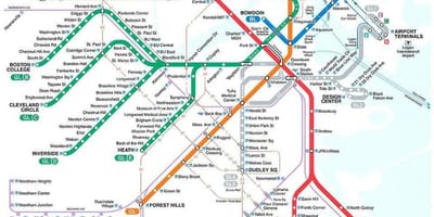 MBTAボストンの地図