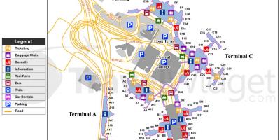 ローガン空港ターミナルビルの地図