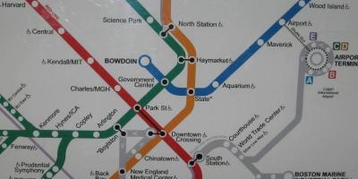 ボストンの南駅前の地図